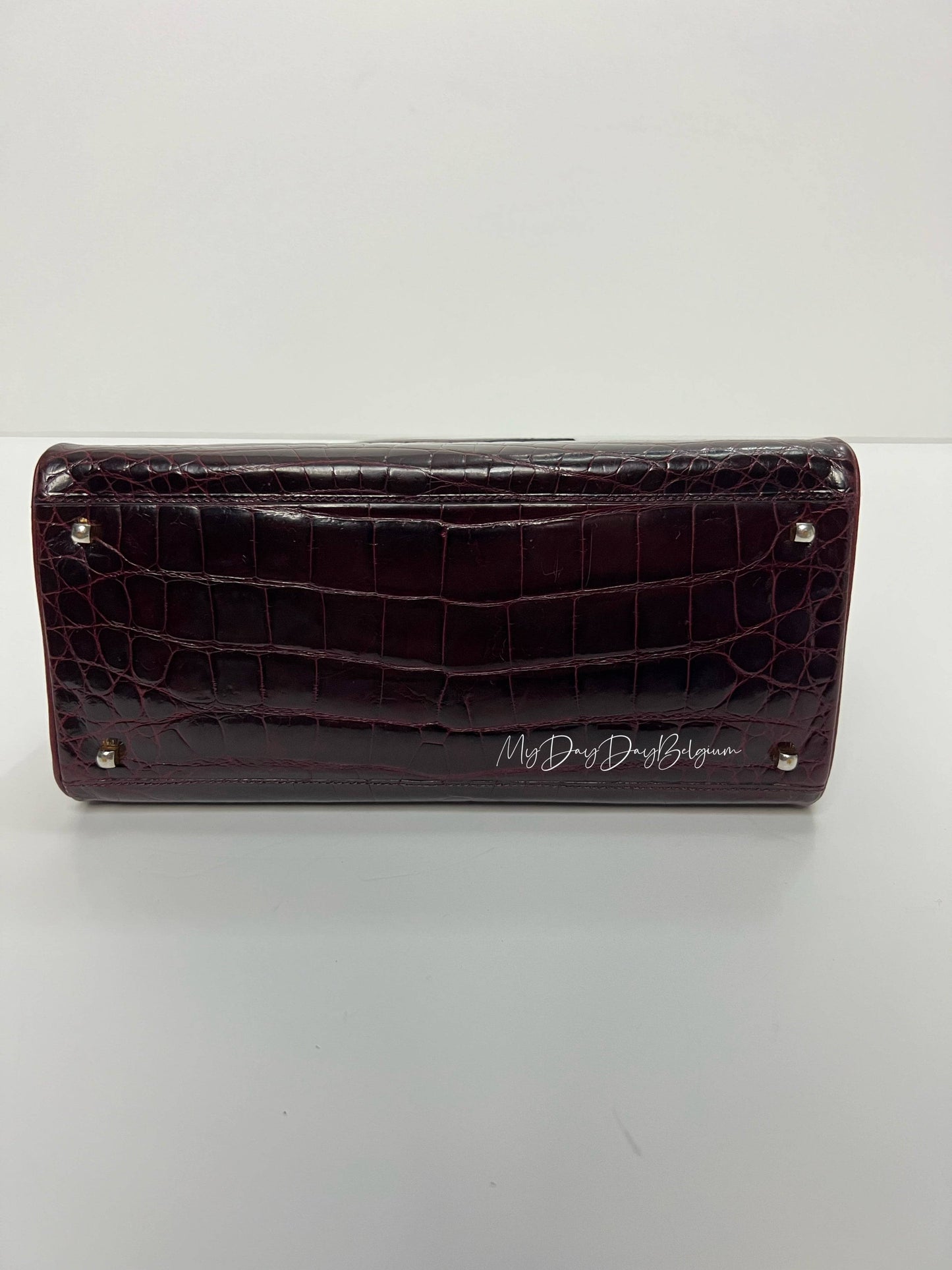 Delvaux Tempête PM 1970s red alligator porosus