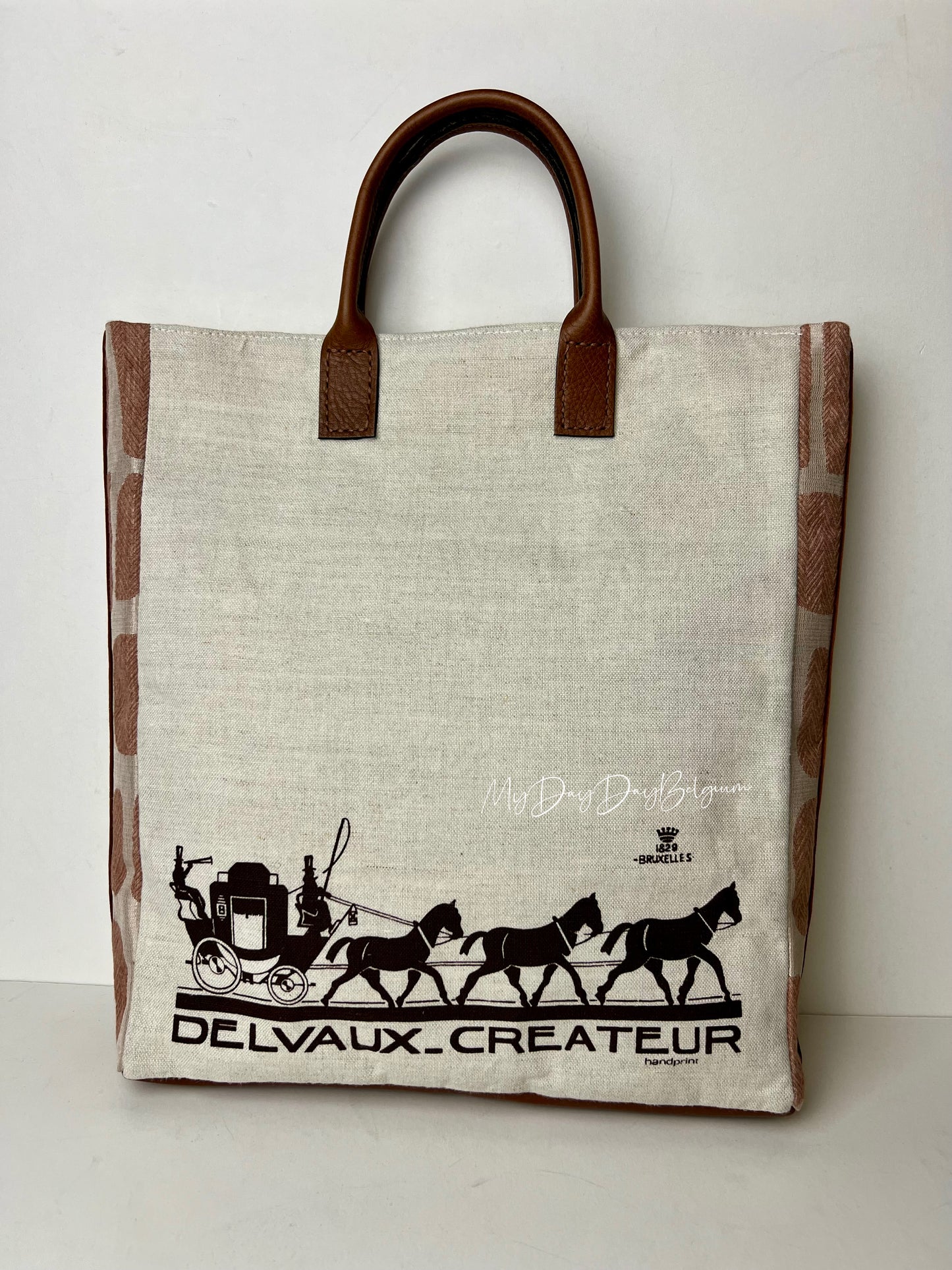 Upcycled Delvaux Tote Bag