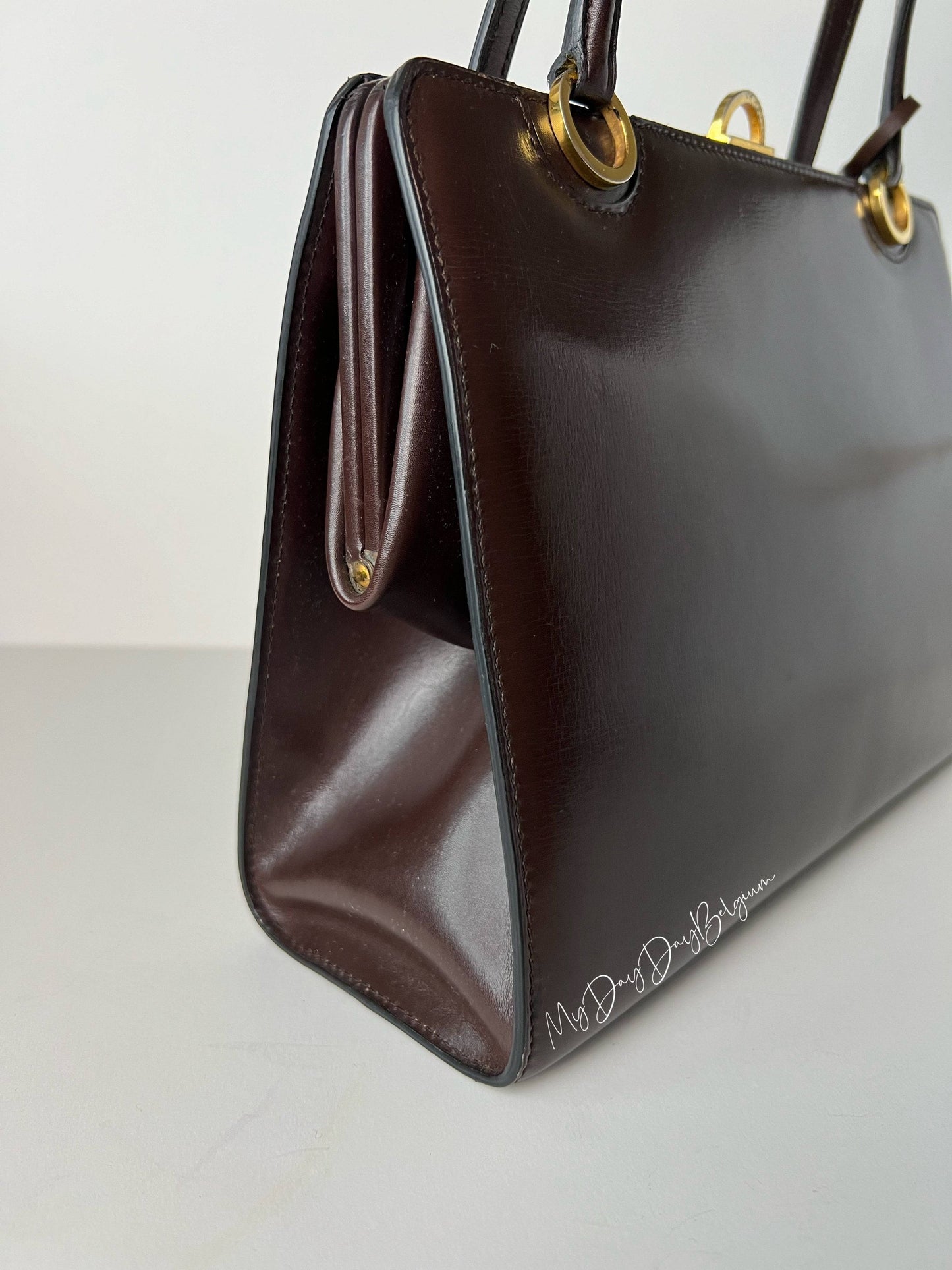 Delvaux vintage top handle handbag 1970