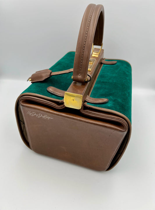 Delvaux Vintage "Doctor Bag" Top Handle brown 1962