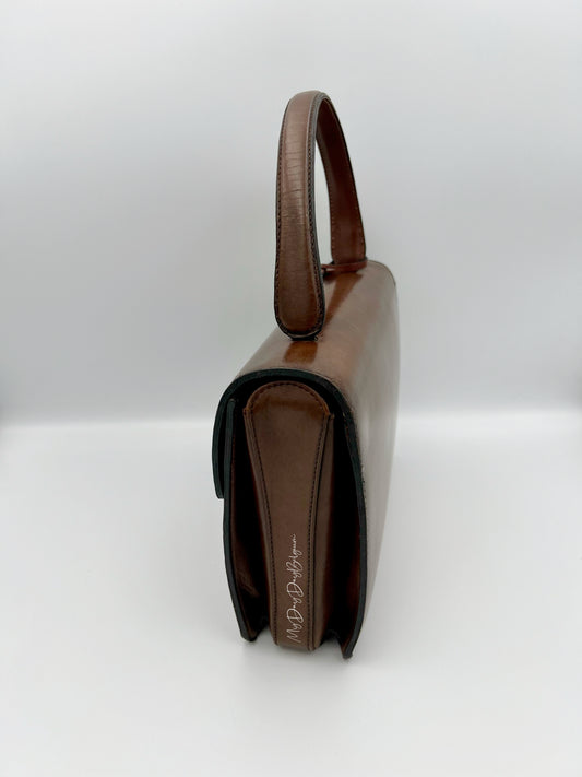 Vintage Delvaux top handle box calf 1967