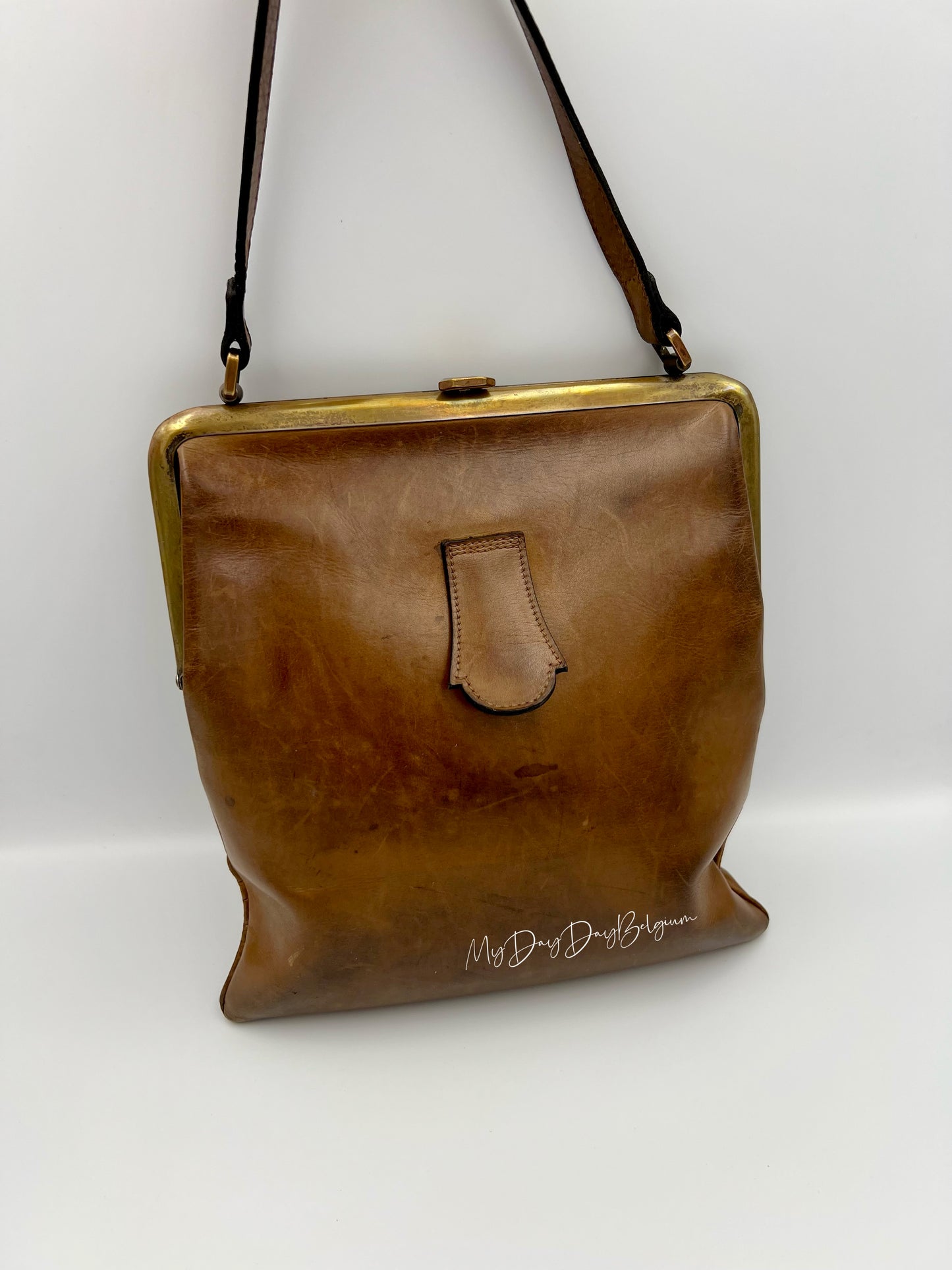 Vintage Delvaux top handle shoulder bag 1961