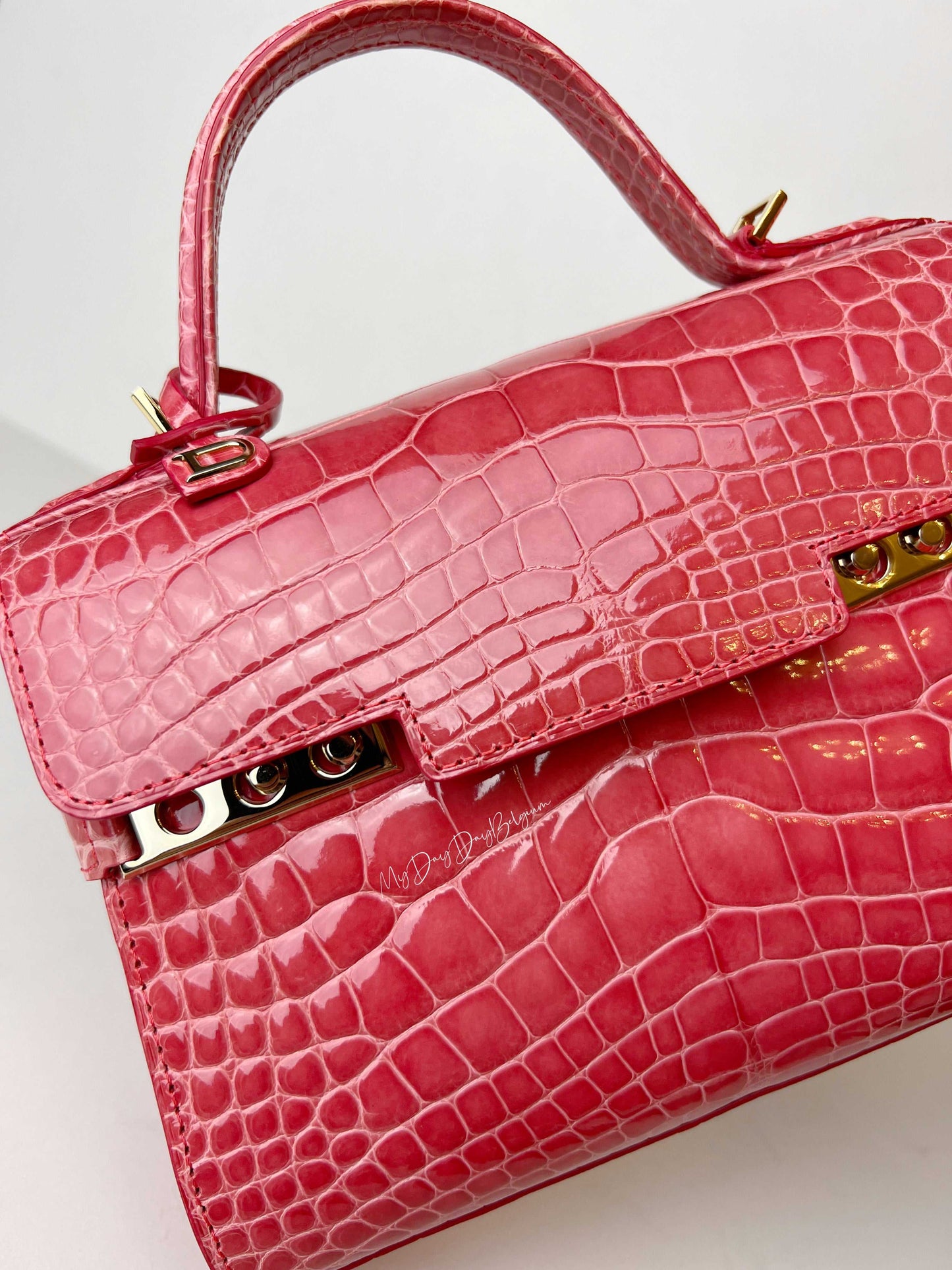 Delvaux Tempête mini 2017 pink alligator porosus