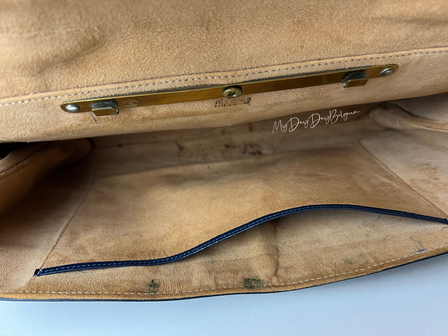 Delvaux vintage top handle handbag 1958 navy
