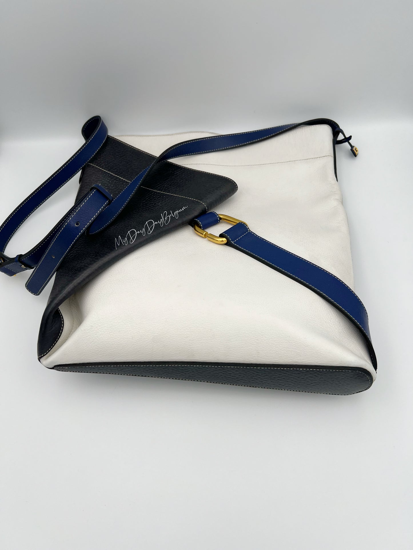 Vintage Delvaux crossbody tri-colour of the 1980s