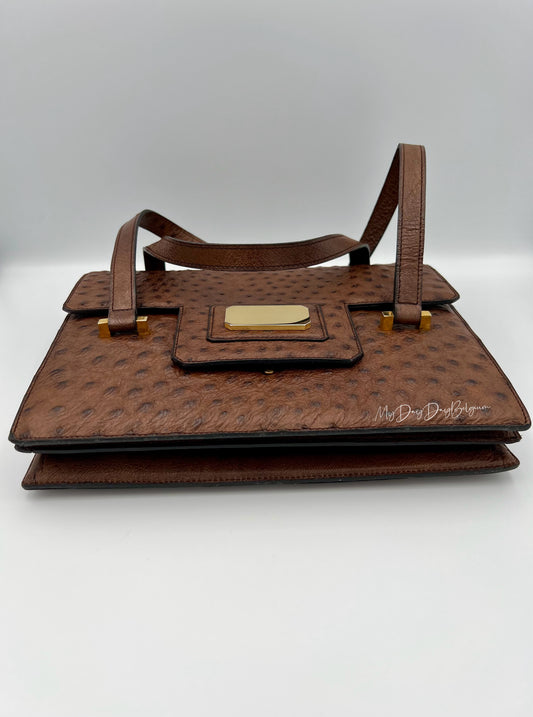 Delvaux ostrich 1976 shoulder/top handle bag