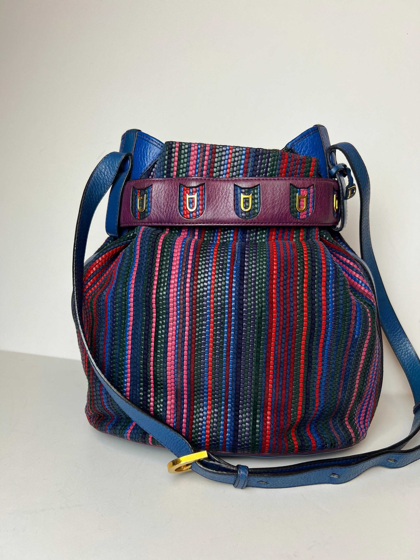 Delvaux Bouquet vintage bag in toile de cuir 1988