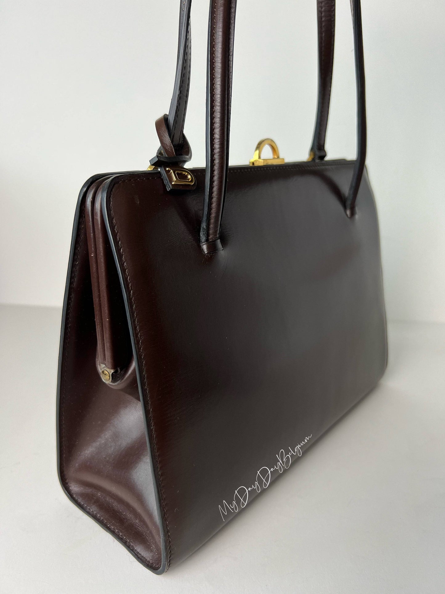 Delvaux vintage top handle handbag 1970