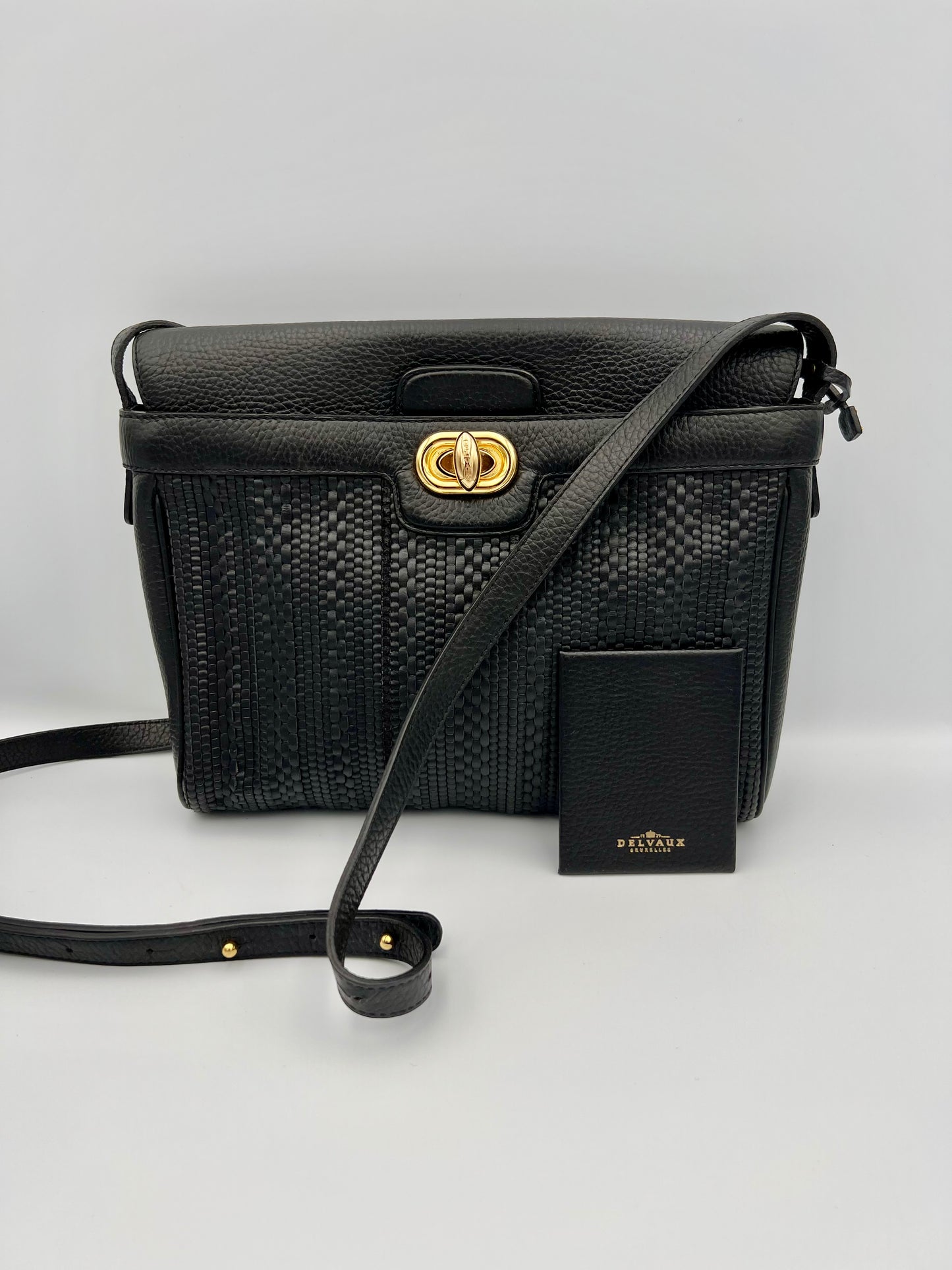 Delvaux Merlot toile de cuir shoulder/crossbody bag MM 1992