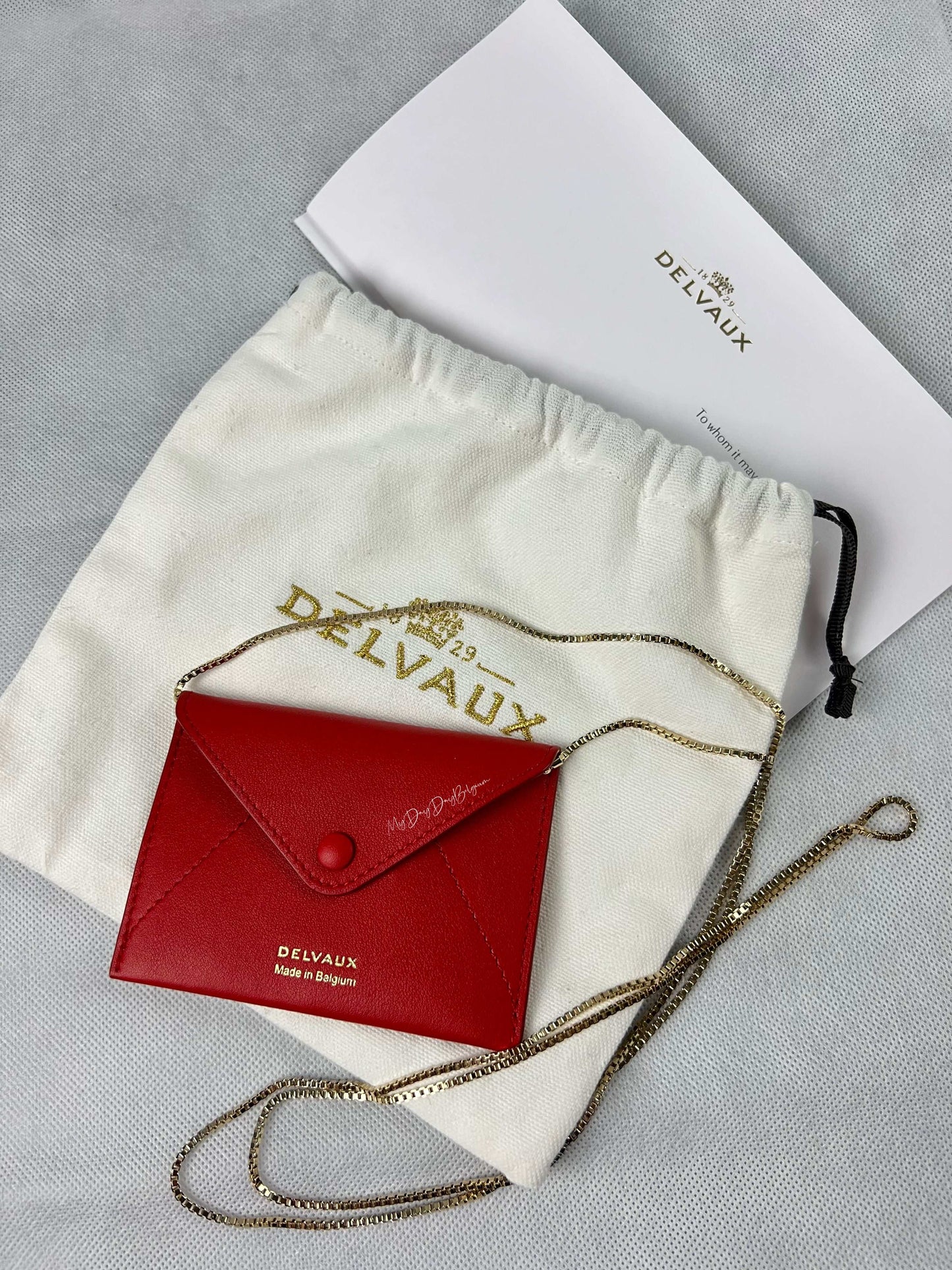 Delvaux wallet on chain kiss