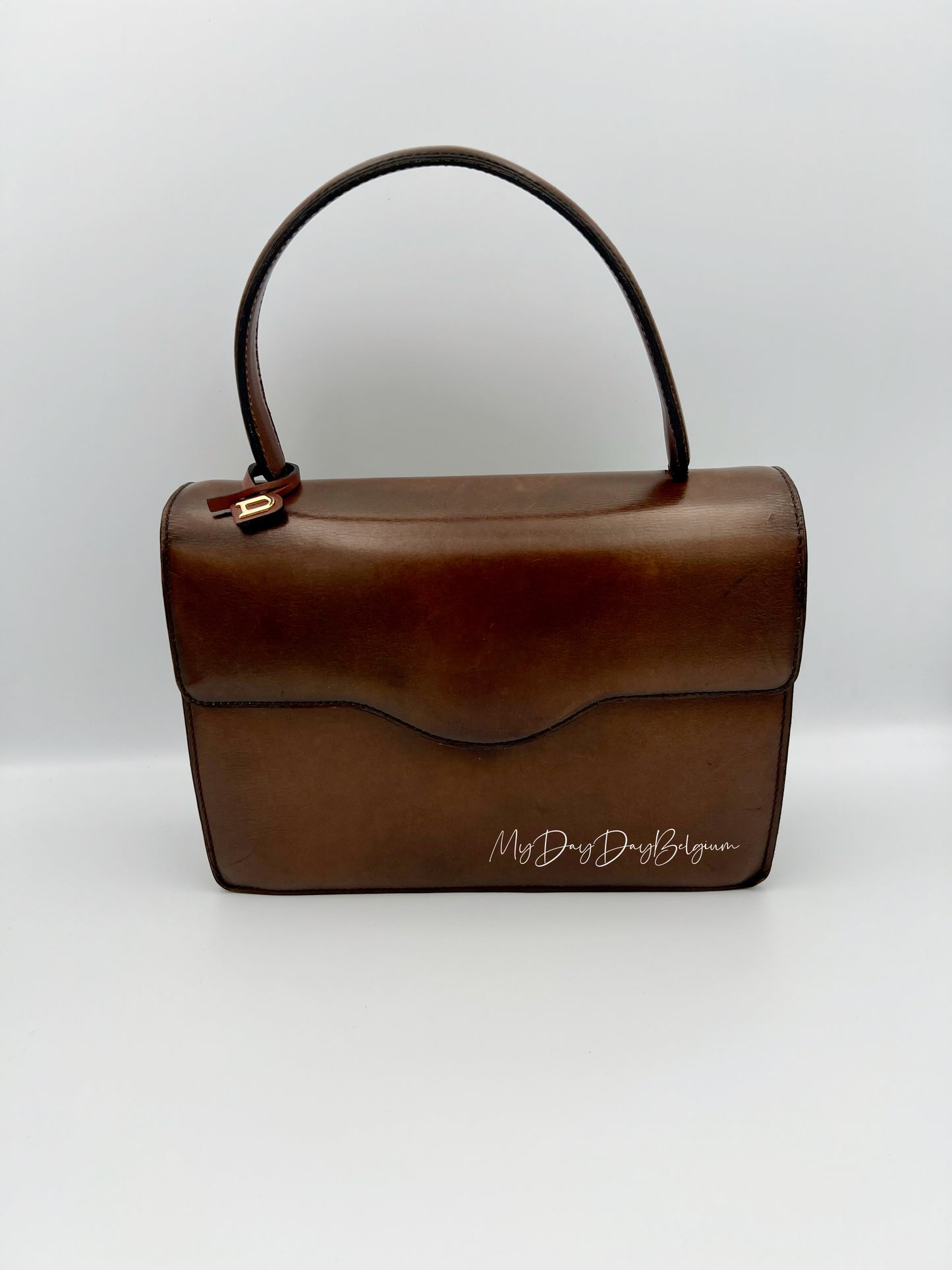 Vintage Delvaux top handle box calf 1967
