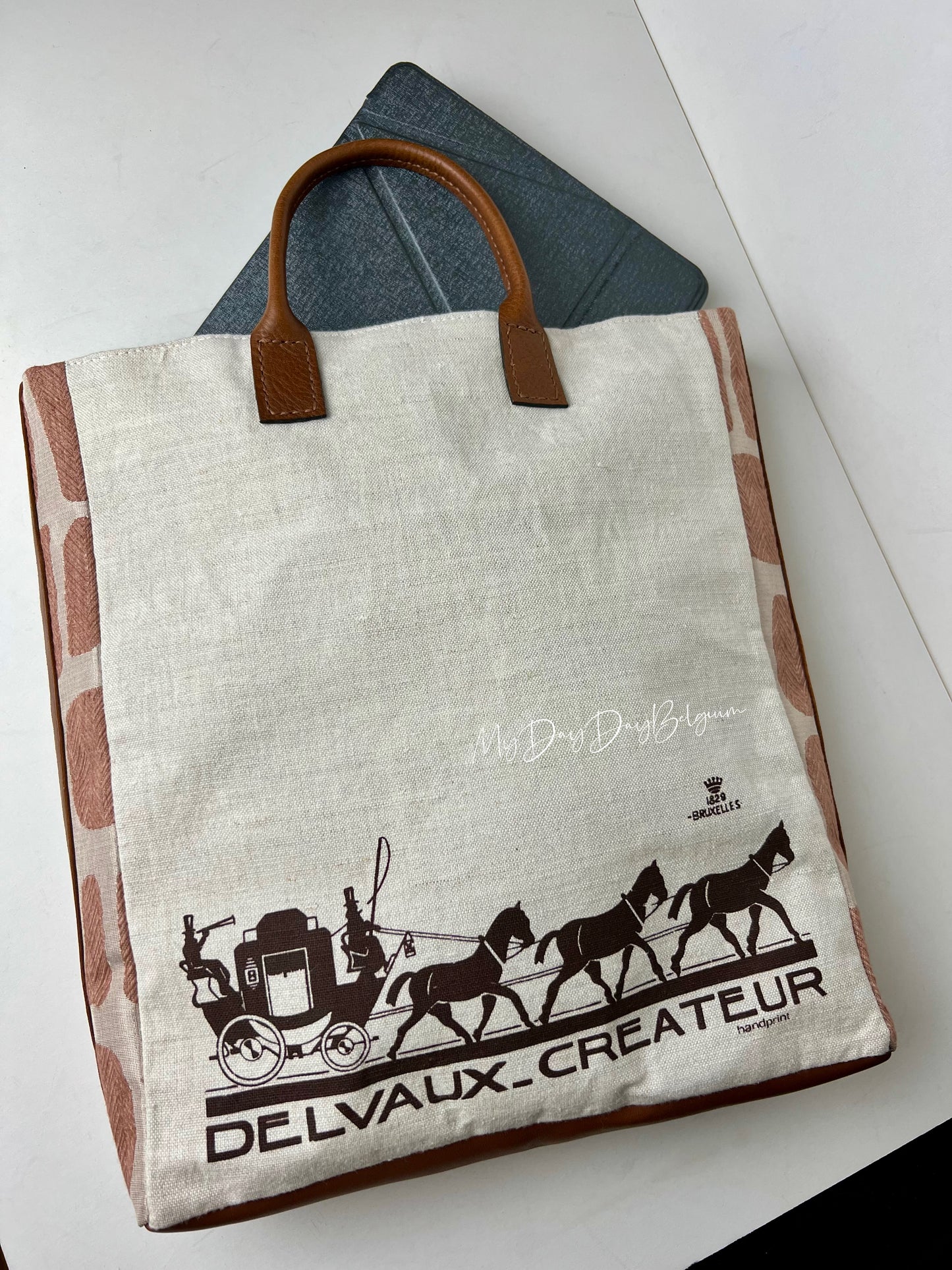 Upcycled Delvaux Tote Bag