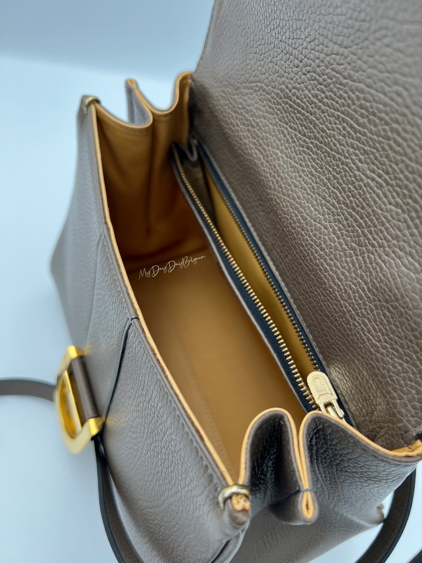 Vintage Delvaux Brillant in Taupe PM early 90s