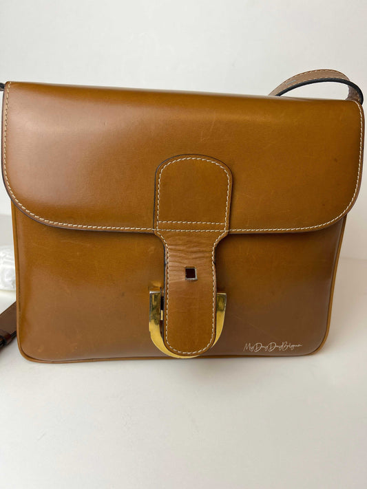 Delvaux Festival Crossbody / Shoulder Bag Camel 1982