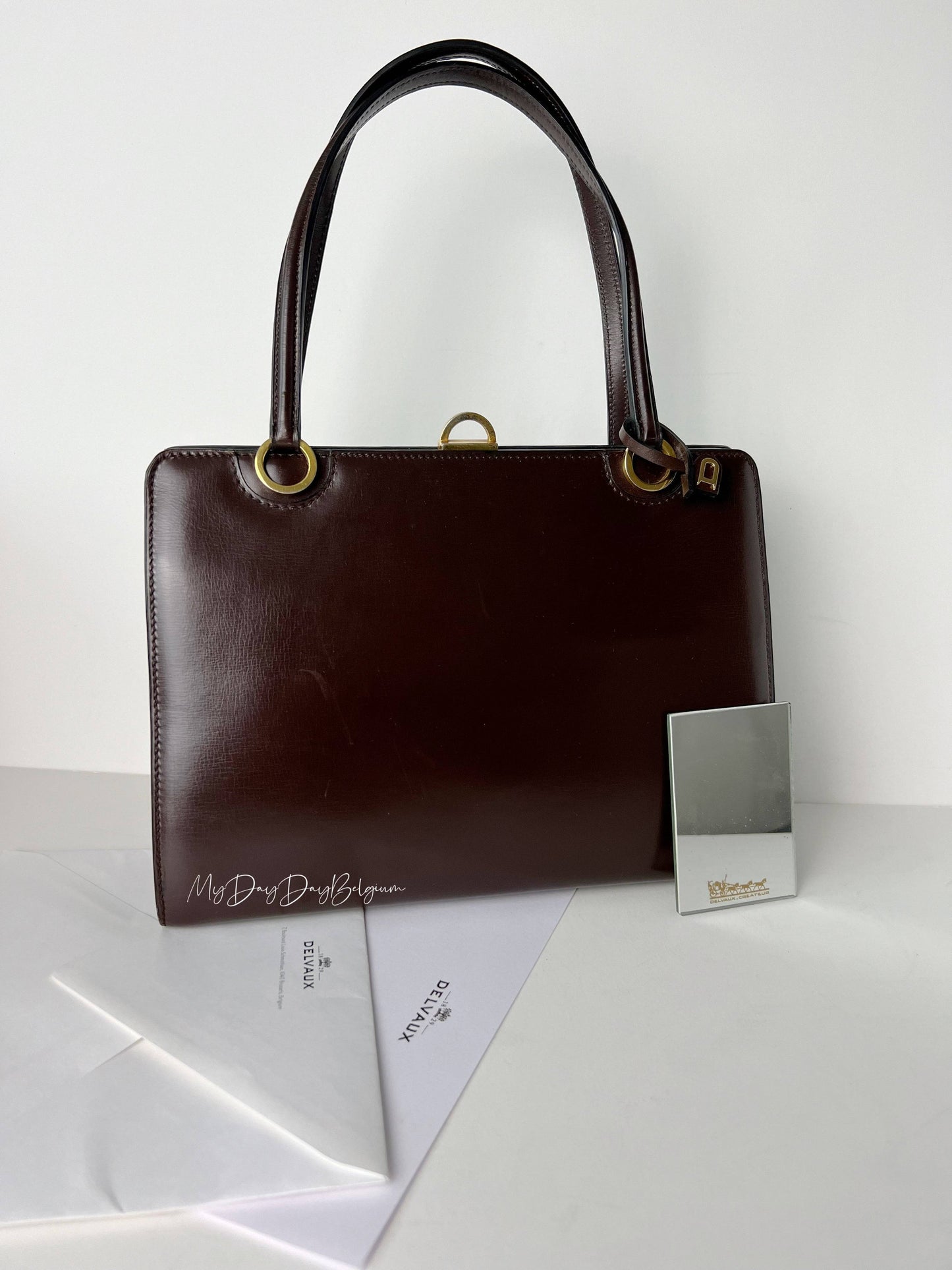 Delvaux vintage top handle handbag 1970