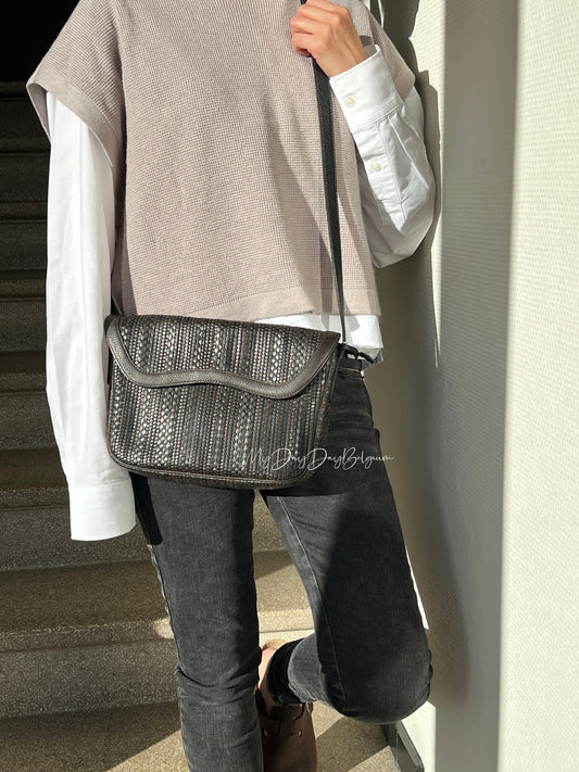 Vintage Delvaux toile de cuir 1995