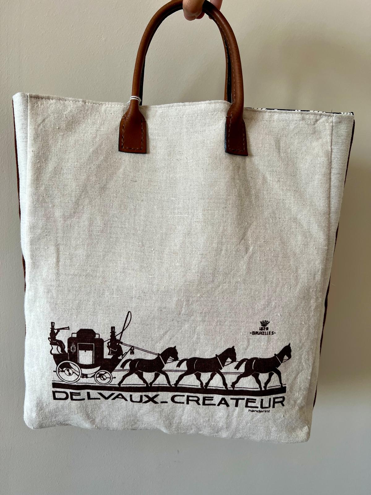 Upcycled Delvaux heritage Tote short handle - 2025 limited Pouliche collection