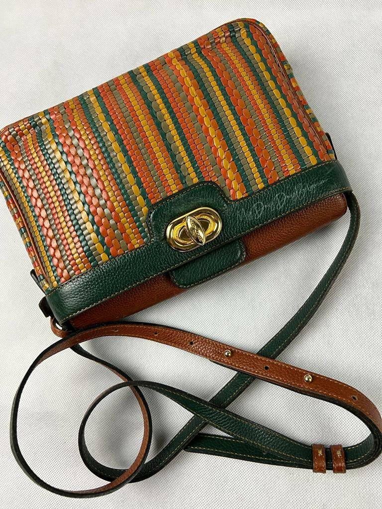 Delvaux vintage toile de cuir shoulder/crossbody bag 1992