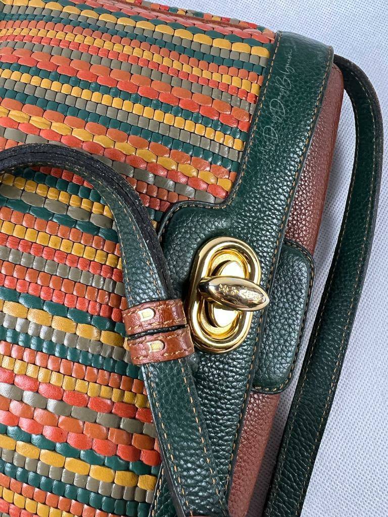 Delvaux vintage toile de cuir shoulder/crossbody bag 1992