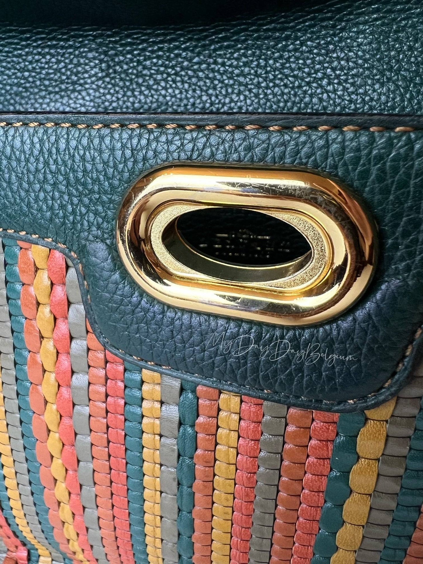 Delvaux vintage toile de cuir shoulder/crossbody bag 1992