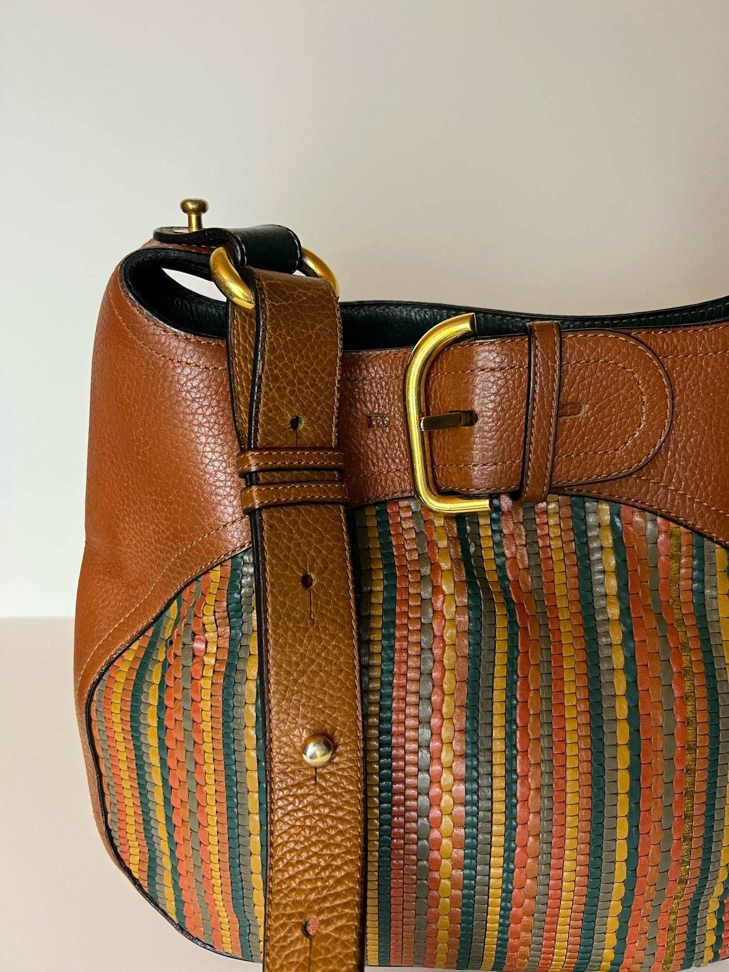 Delvaux vintage crossbody bag in toile de cuir 1996