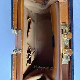 Delvaux vintage top handle handbag 1957