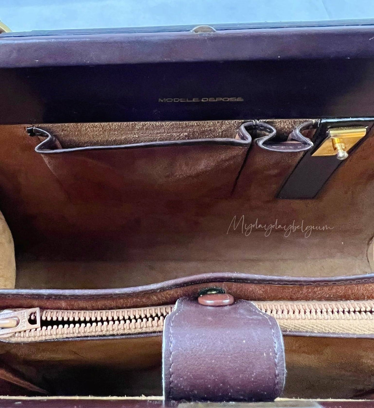 Delvaux vintage top handle handbag 1970