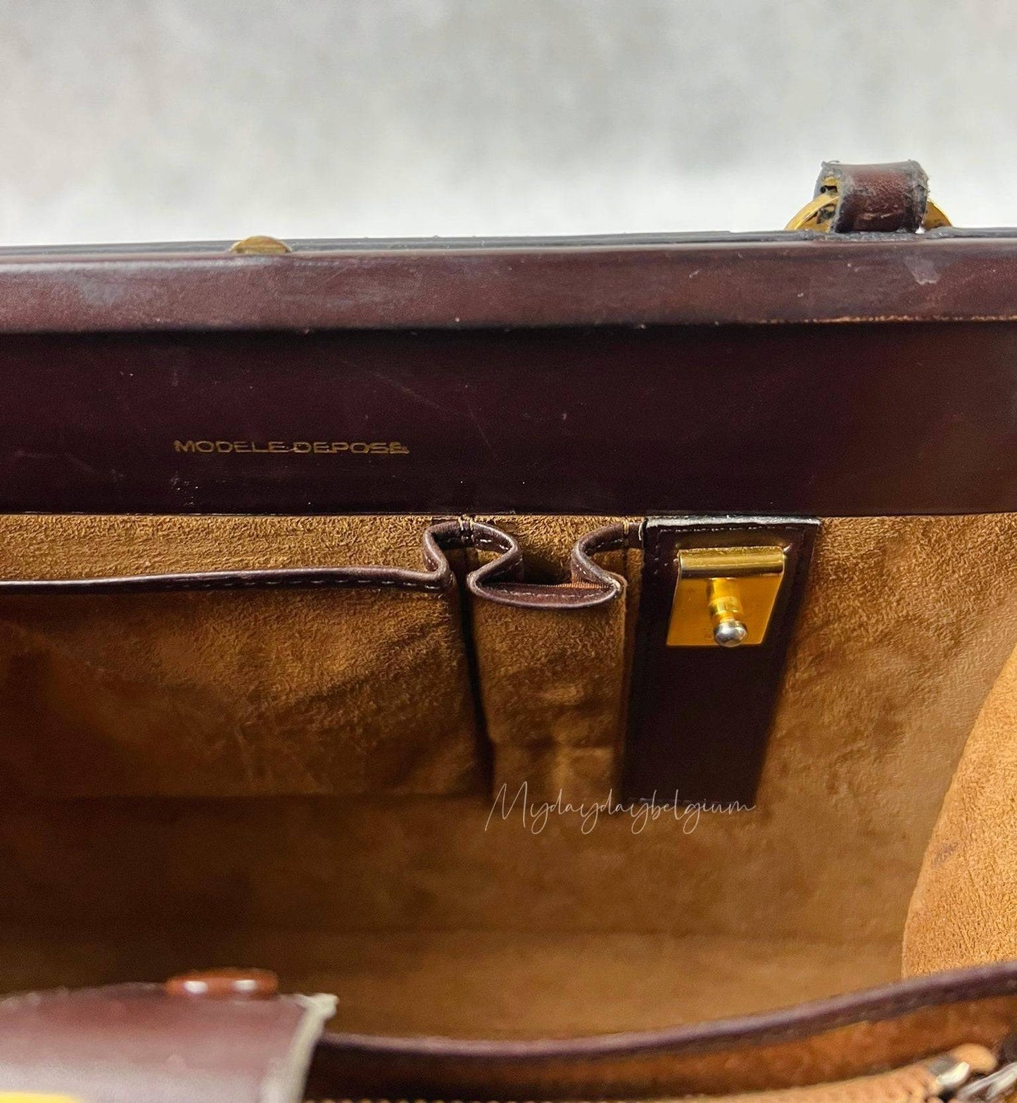 Delvaux vintage top handle handbag 1970