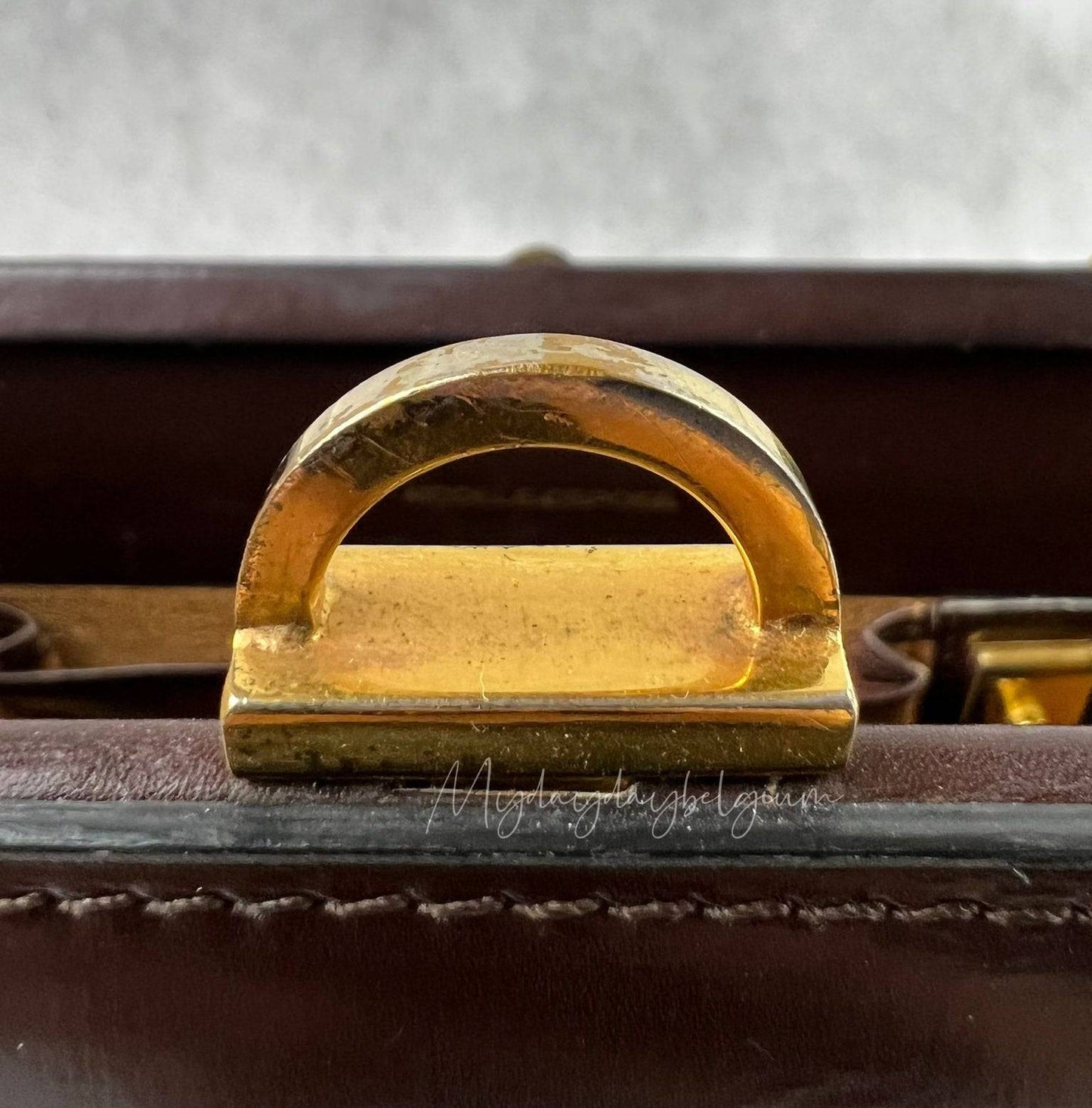 Delvaux vintage top handle handbag 1970