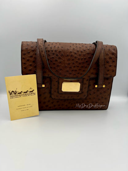 Delvaux ostrich 1976 shoulder/top handle bag
