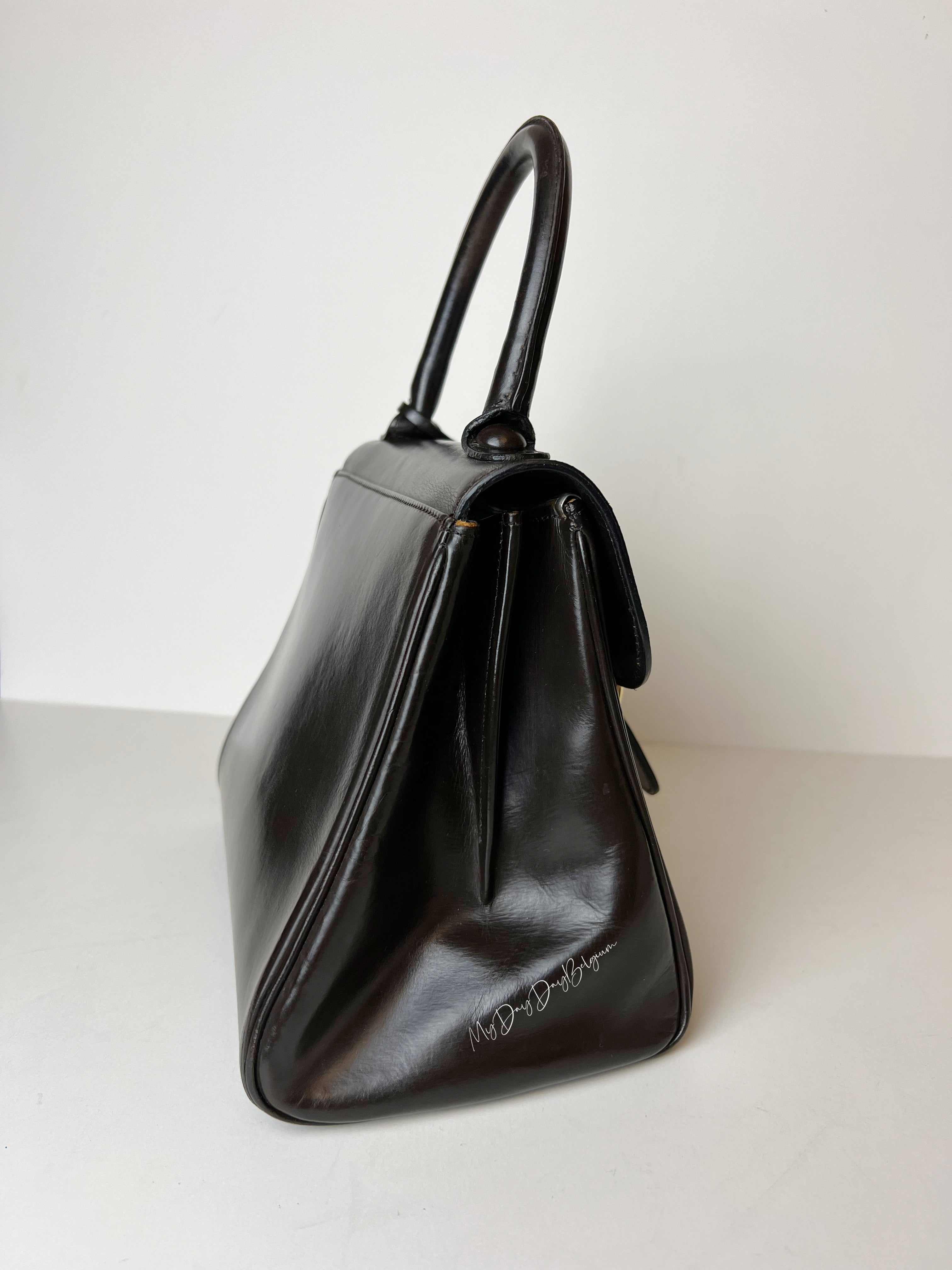 Delvaux Brillant PM 1970s - Vintage Brown Box Calf