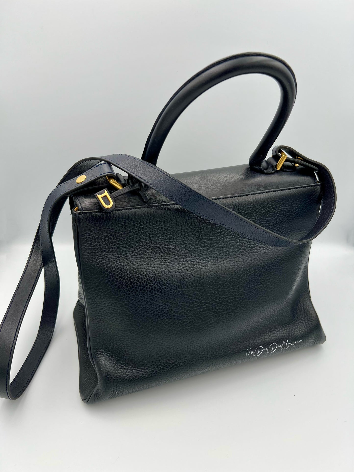 Delvaux Brillant MM in navy 1990’s