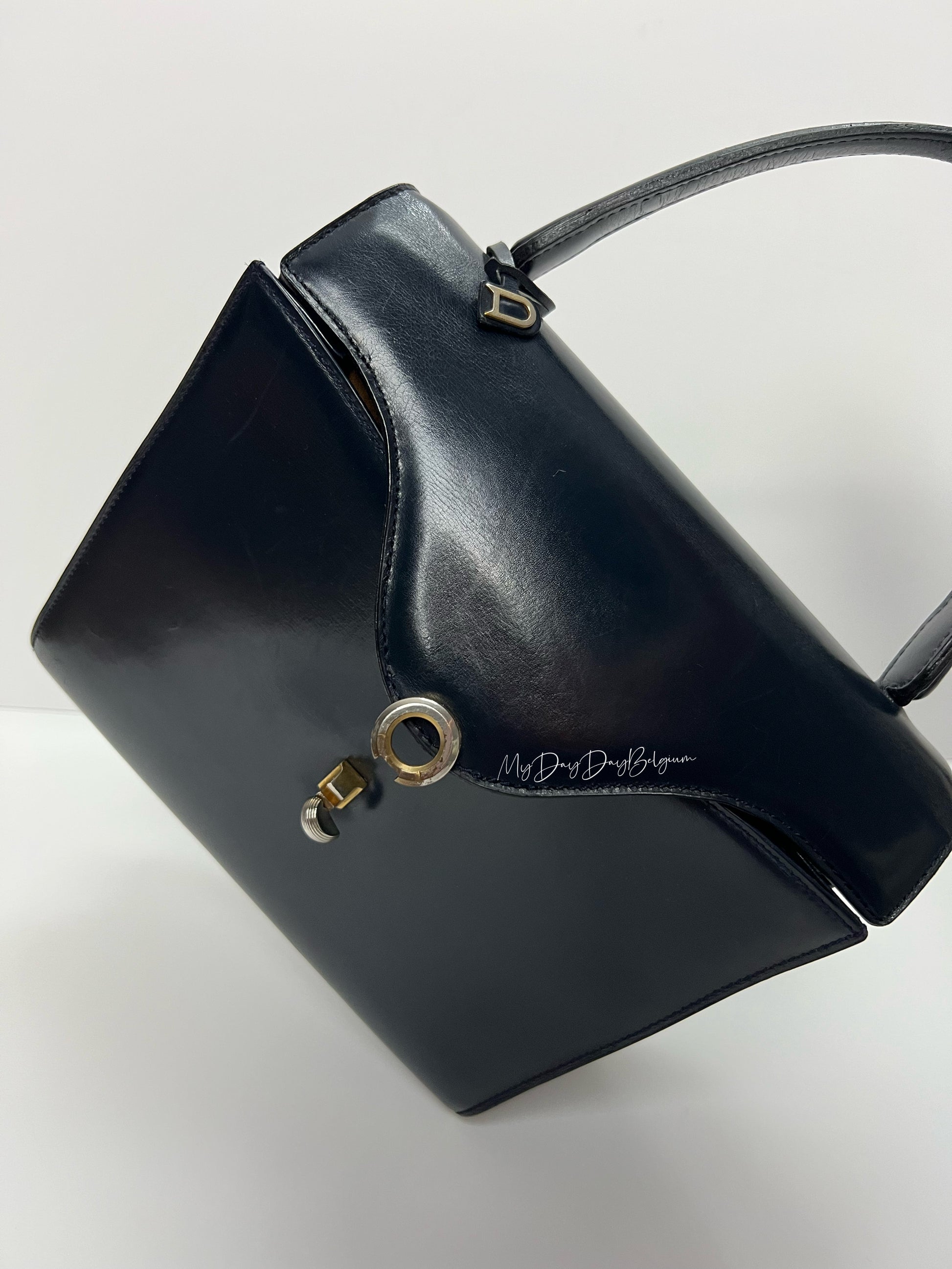 Delvaux - Authenticated Brillant Handbag - Leather Blue for Women, Very Good Condition