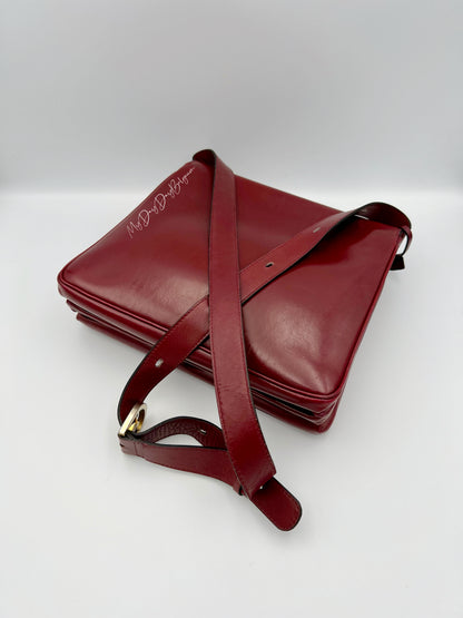 Delvaux Brillant Festival 1971 box calf leather in burgundy