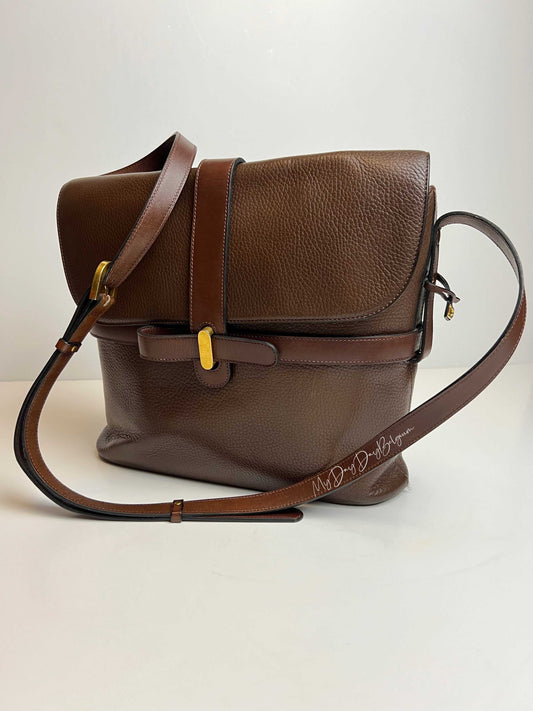 Delvaux vintage brown crossbody bag 1990s