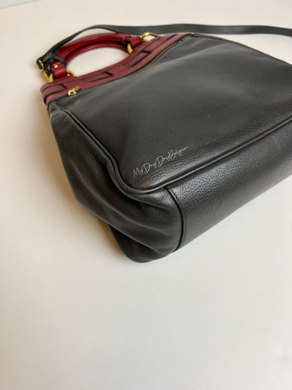 Delvaux Vintage Crossbody / Shoulder Bag Red / Grey 1993