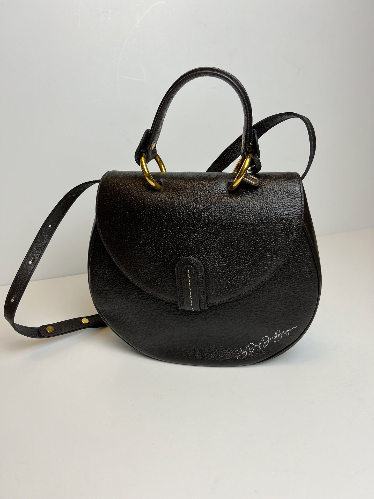 Delvaux Brown surpiqué