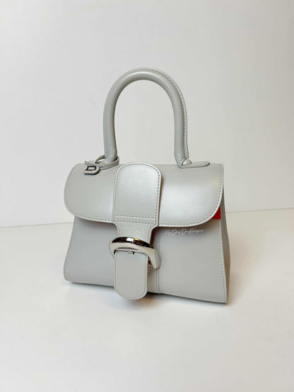 Delvaux Brillant Top Handle White / Grey 2017