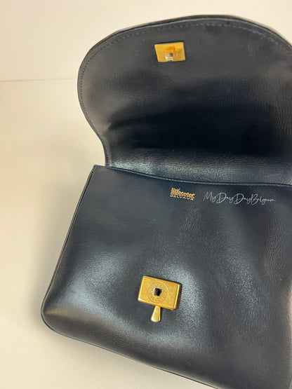 Delvaux Vintage Top Handle Navy 1966