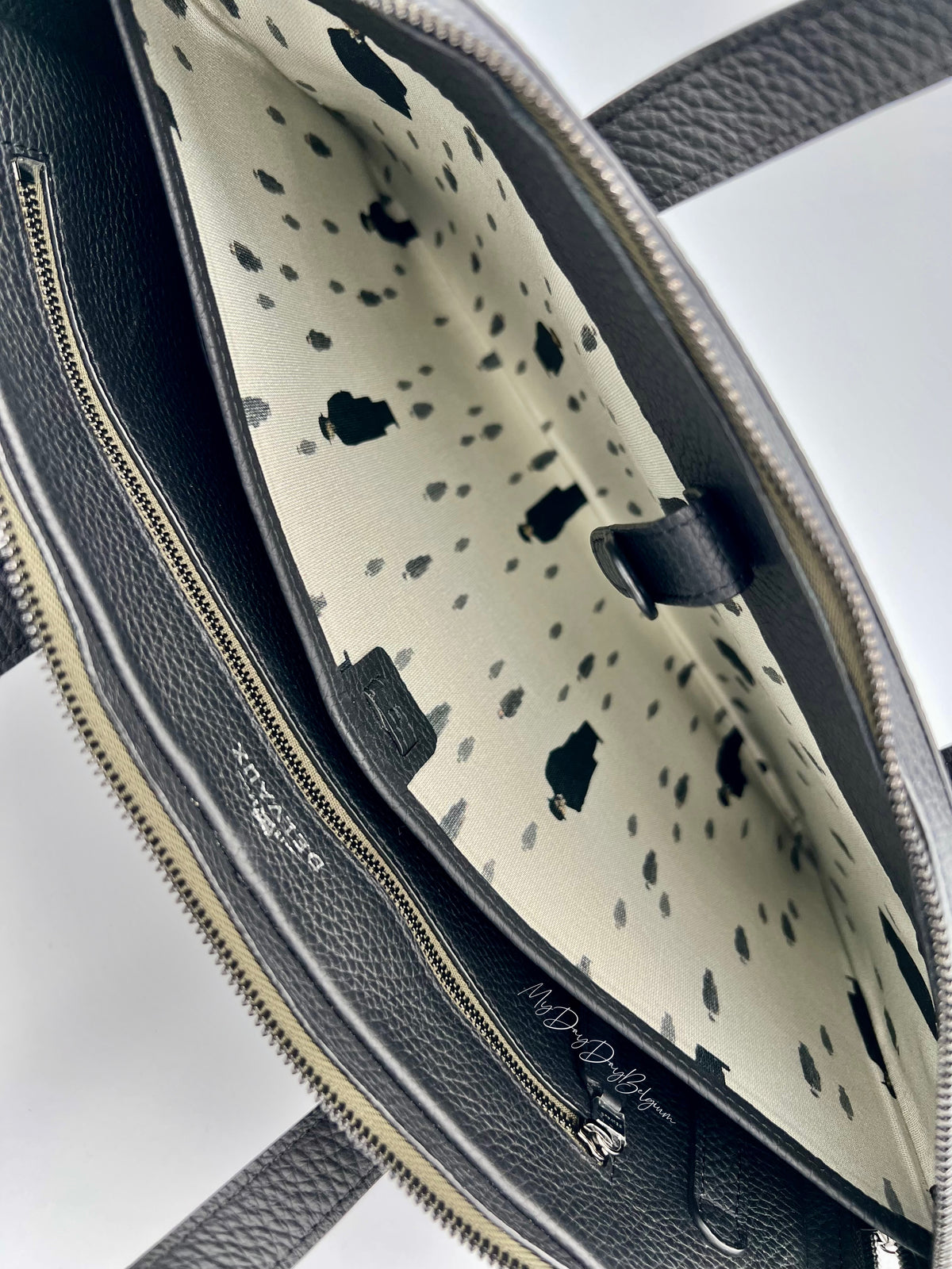 Delvaux bowler porte document - khaki black taurillon leather 2019