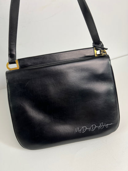 Delvaux Vintage Crossbody / Shoulder Bag Black 1980
