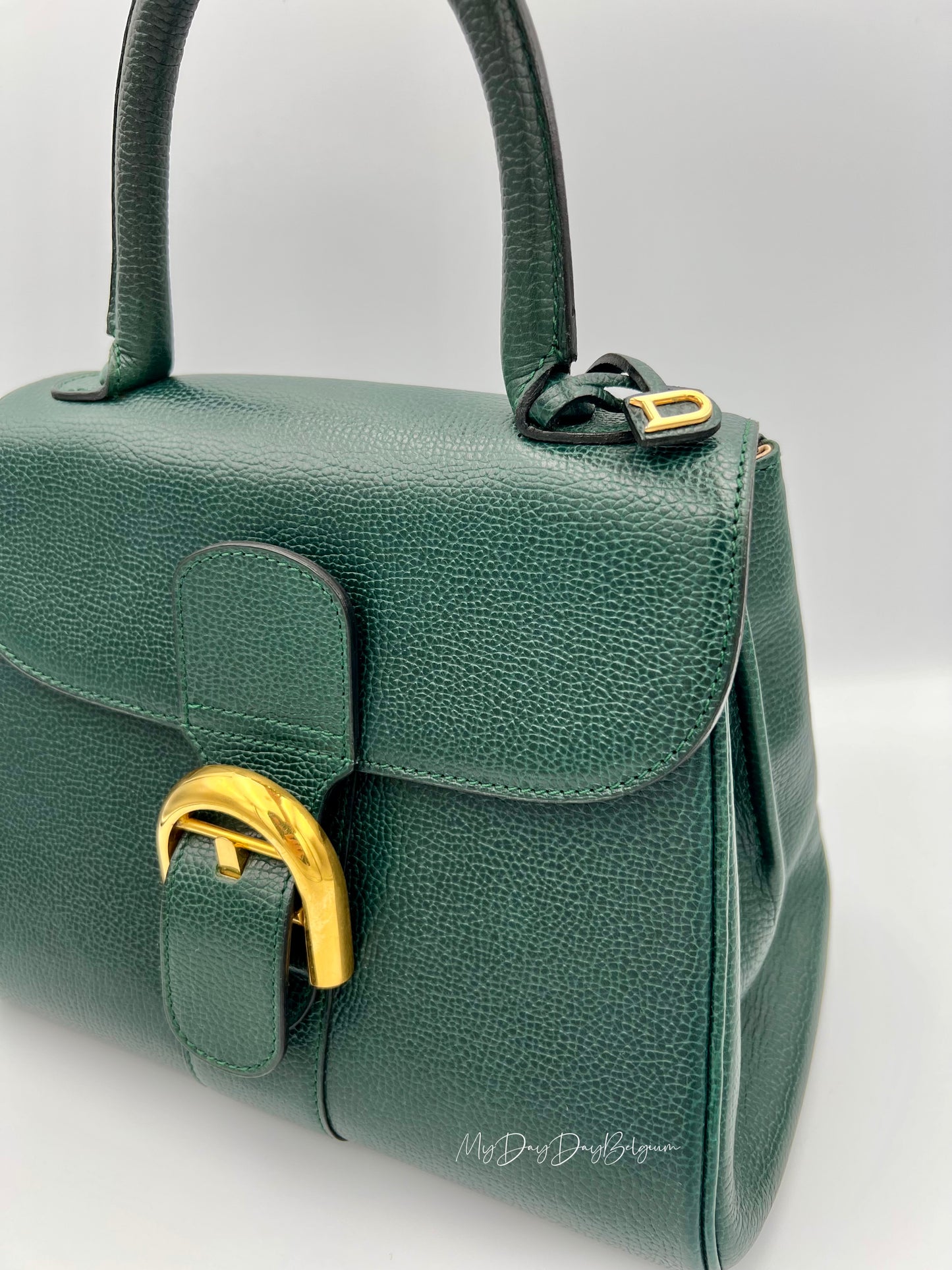 Vintage Delvaux PM forest green
