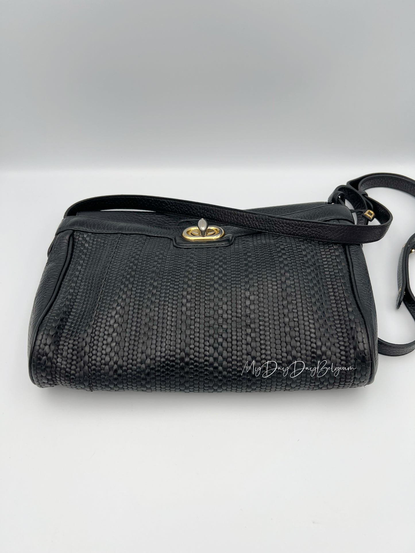 Vintage Delvaux toile de cuir 1992 MM