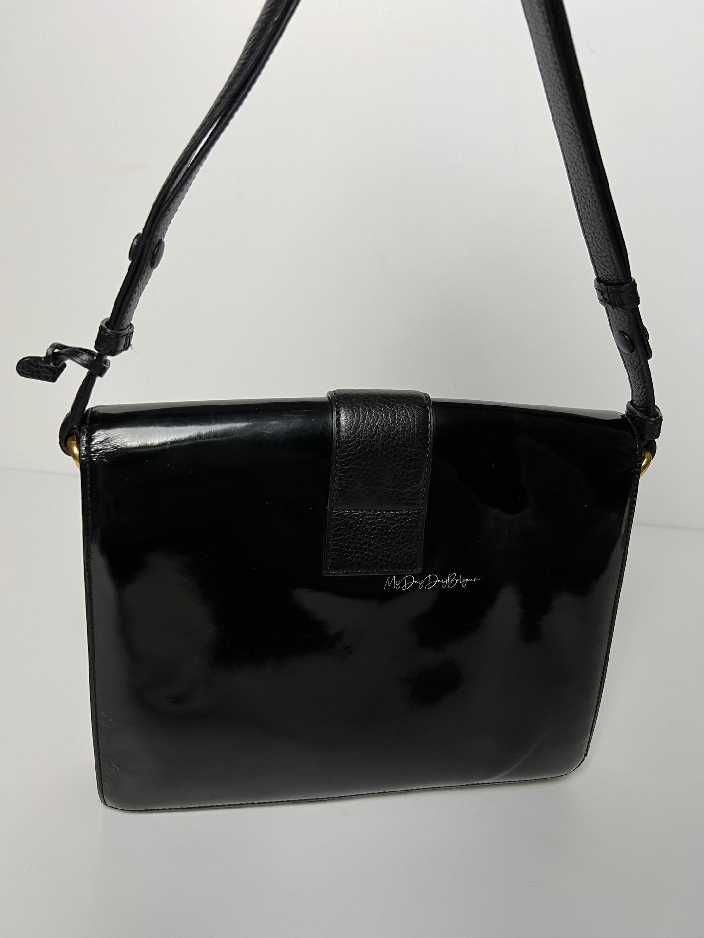 Delvaux vintage shoulder/crossbody patent leather bag 1988