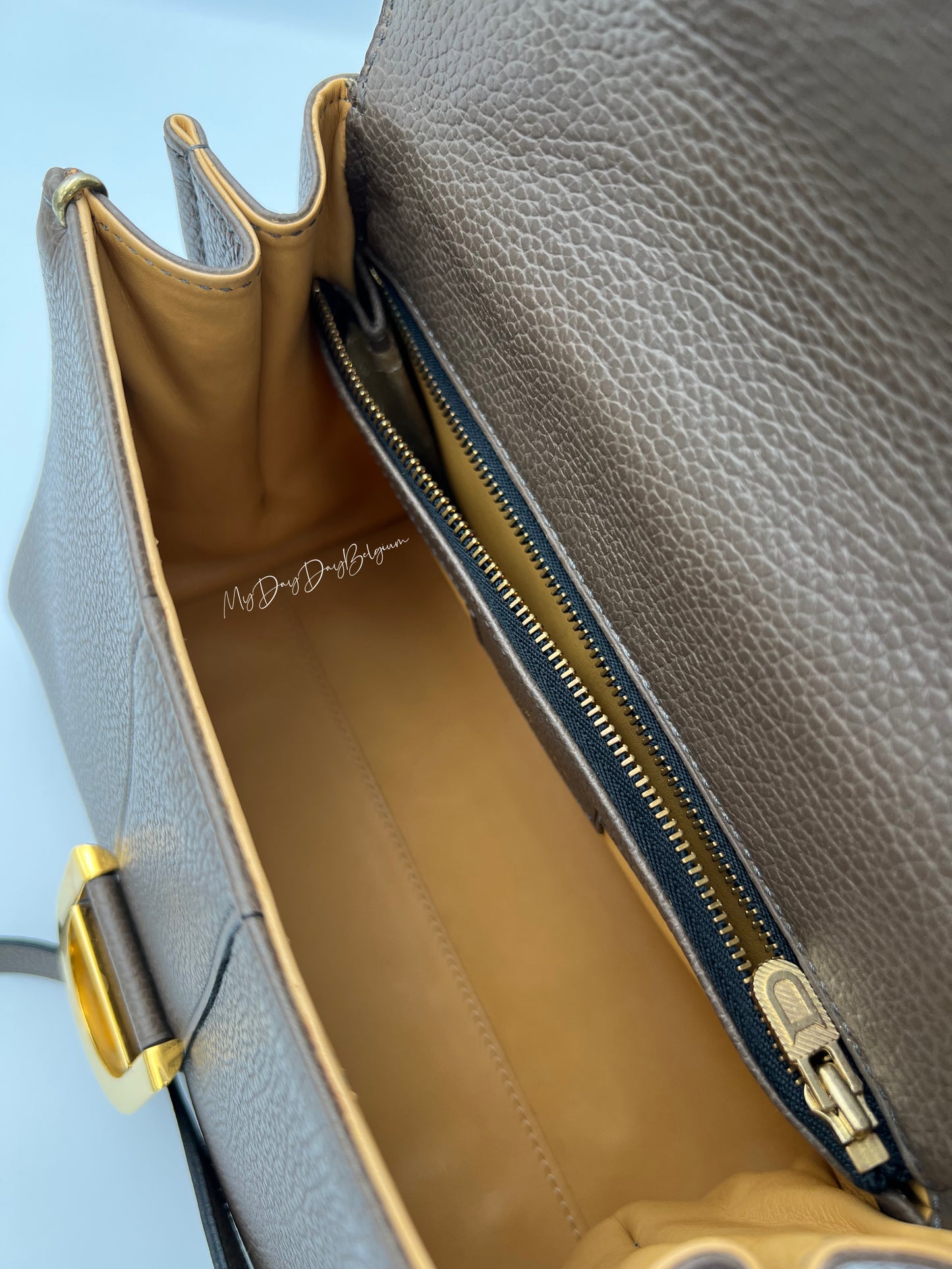 Vintage Delvaux Brillant in Taupe PM early 90s