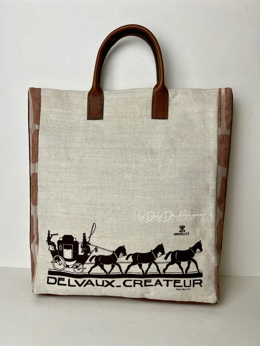 Upcycled Delvaux Tote Bag