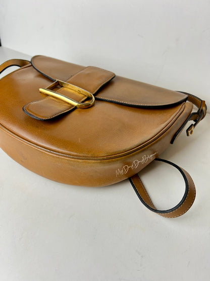 Delvaux Vintage Crossbody / Shoulder Bag Camel 1988