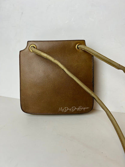 Delvaux Vintage Crossbody / Shoulder Bag Camel 1980's