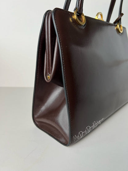 Delvaux Vintage Top Handle Brown 1970