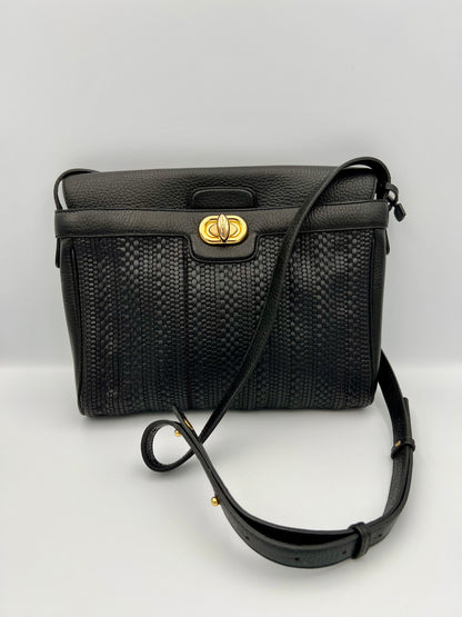 Delvaux Merlot toile de cuir shoulder/crossbody bag MM 1992